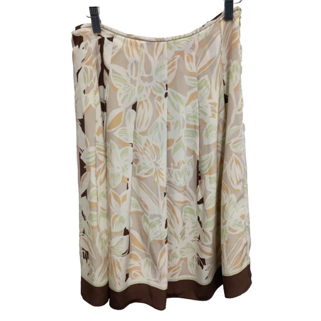 Vtg Pendleton Womens Midi Skirt Size 4p Floral Silk Cottagecore Modest Preppy